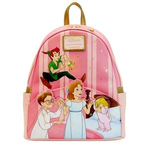 Loungefly Disney Peter Pan 70th Anniversary You Can Fly Mini Backpack Pink
